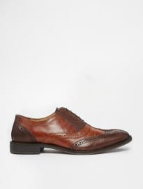 Asos Brogue Shoes In Leather