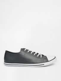 Asos Plimsolls In Navy With Toe Cap