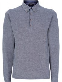 Jeff Banks 24:7 Long Sleeve Polo Shirt