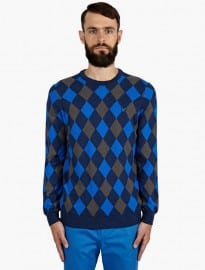 Lyle & Scott X Jonathan Saunders Mens Argyle Jumper