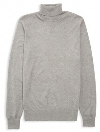 Ben Sherman Silver Cashmere Blend Roll Neck