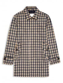 Ben Sherman Yellow Check Wool Sartorial Car Coat