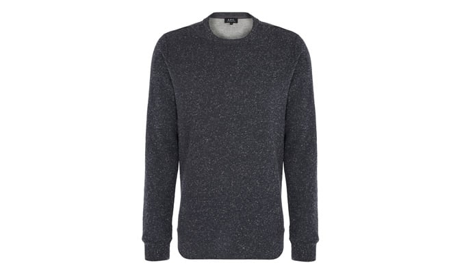 A.P.C. CHARCOAL BASIC DONEGAL SWEATSHIRT