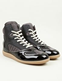 Maison Martin Margiela 22 Men?s Black Poly-coated High Top Sneakers