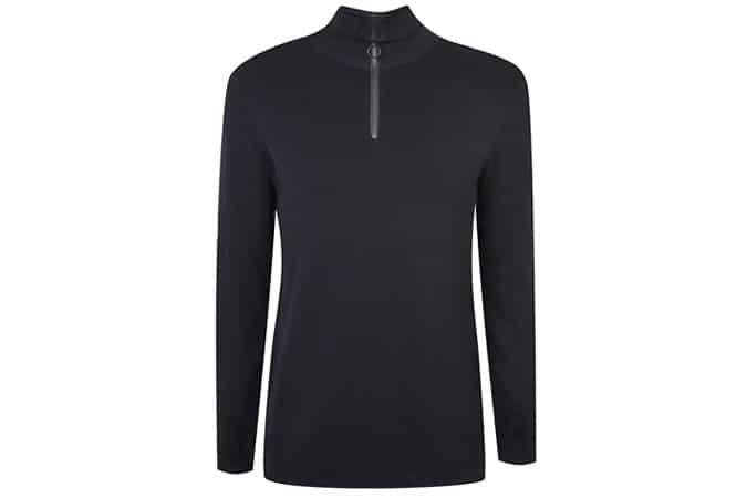 Topman Lux Black Funnel Neck Jumper