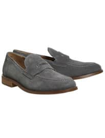Office Franco Penny Loafers Grey Suede