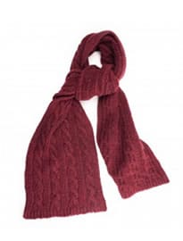 Oliver Spencer Red Fleck Cable Knit Scarf
