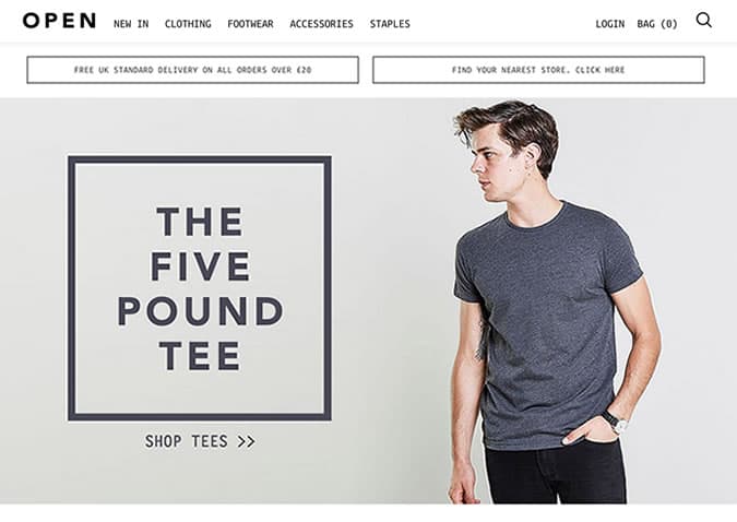 Open Menswear Launches Online