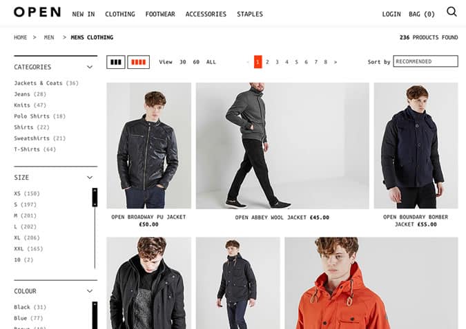 Open Menswear Launches Online