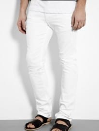 Acne White Optic Max Slim Jeans