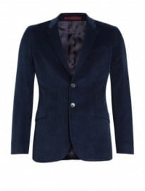 Ps Paul Smith Navy Corduroy Notch Lapel Blazer