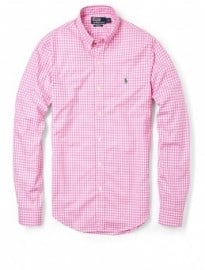 Polo Ralph Lauren Pink Gingham Poplin Slim Shirt
