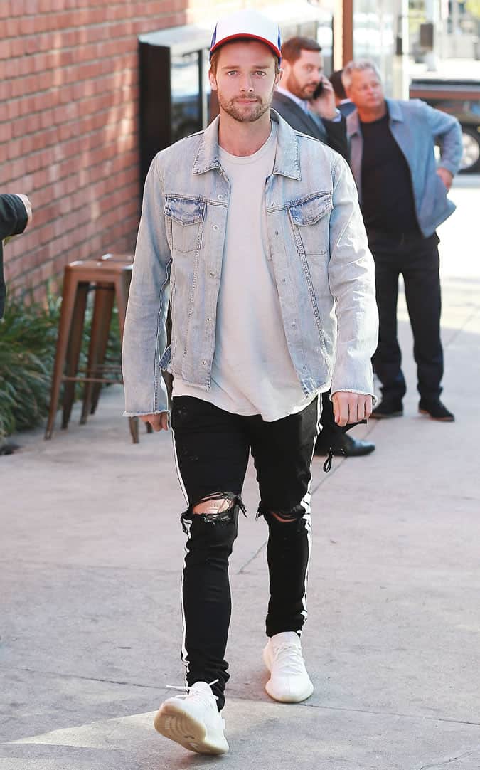 Patrick Schwarzenegger double denim outfit