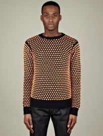 Paul Smith Mens Bobbled Neon Crew Neck Jumper
