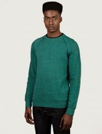 Paul Smith Mens Green Marl Cotton Sweat