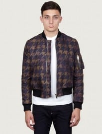 Paul Smith Men?s Houndstooth Printed Bomber Jacket