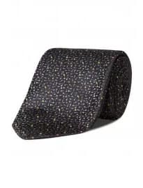 Black Tadpoles Spot Silk Tie