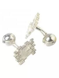 Silver Dashes Cufflinks