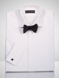 Black Label Solid Pleated Formal Shirt