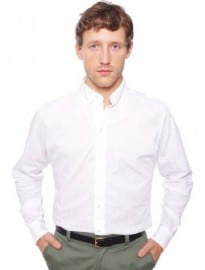 American Apparel Pinpoint Oxford Long Sleeve Button-down Shirt