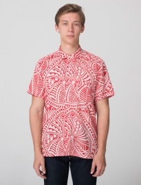 American Apparel Printed Short Sleeve Tropical Button-up With Pocket