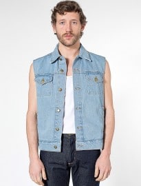 American Apparel Sleeveless Denim Jacket