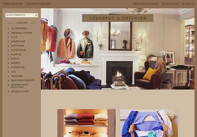 Anderson & Sheppard Launches Online Store