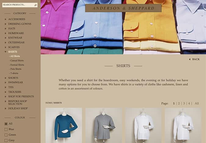 Anderson & Sheppard Launches Online Store