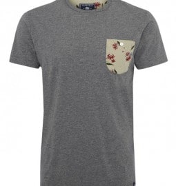 Penfield Grey Roseland Floral Print Pocket T-shirt