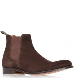 Grenson Brown Suede Declan Classic Chelsea Shoes