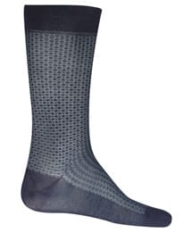 Pantherella Navy Frith Spiral Patterned Cotton-blend Ankle Socks