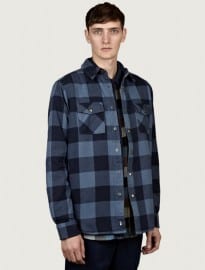 North Face Men?s Mountain Heritage Stone Cat Lined Flannel Shirt