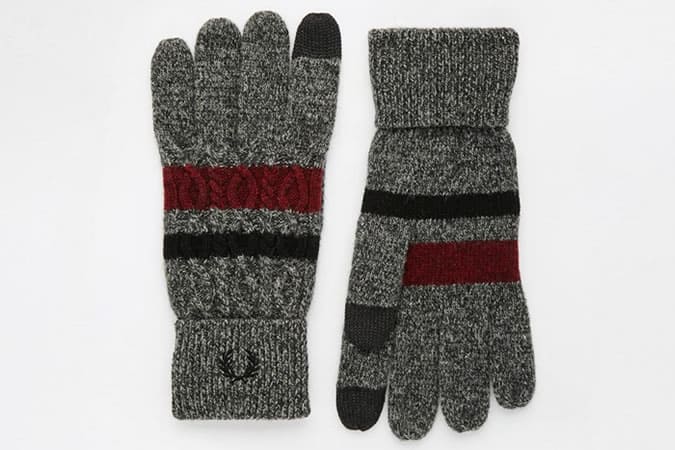 Fred Perry Cable Tipped Touch Gloves