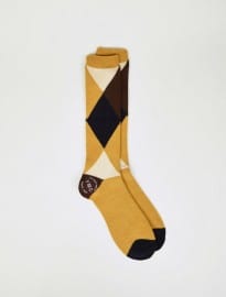 Ymc Men?s Yellow Argyle Socks
