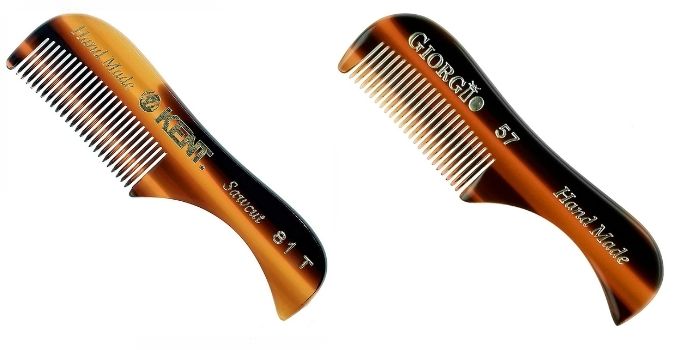 Men's Handmade Moustache Combs From Murdock London and Kent Brushes