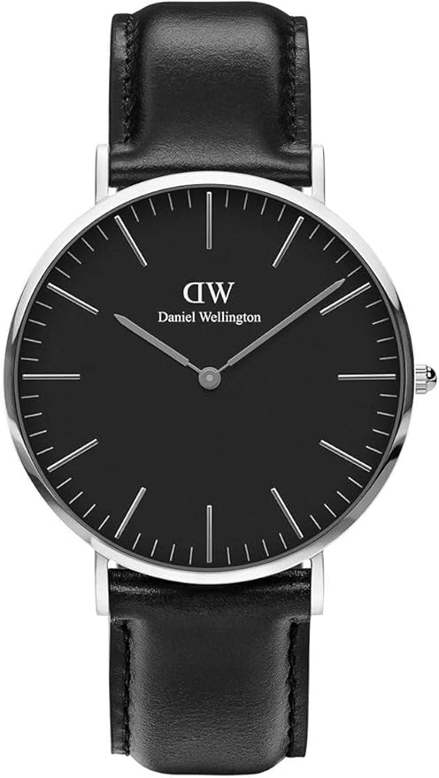 Daniel Wellington Sheffield black leather watch