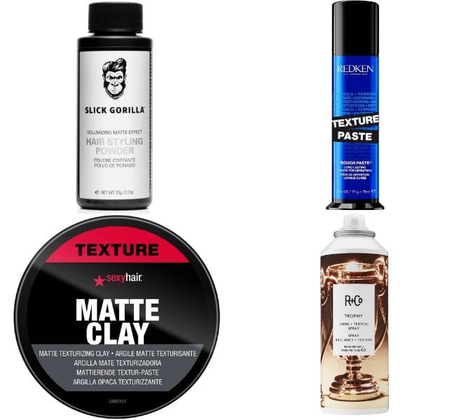 styling products for men's haircuts with a cropped blunt fringe