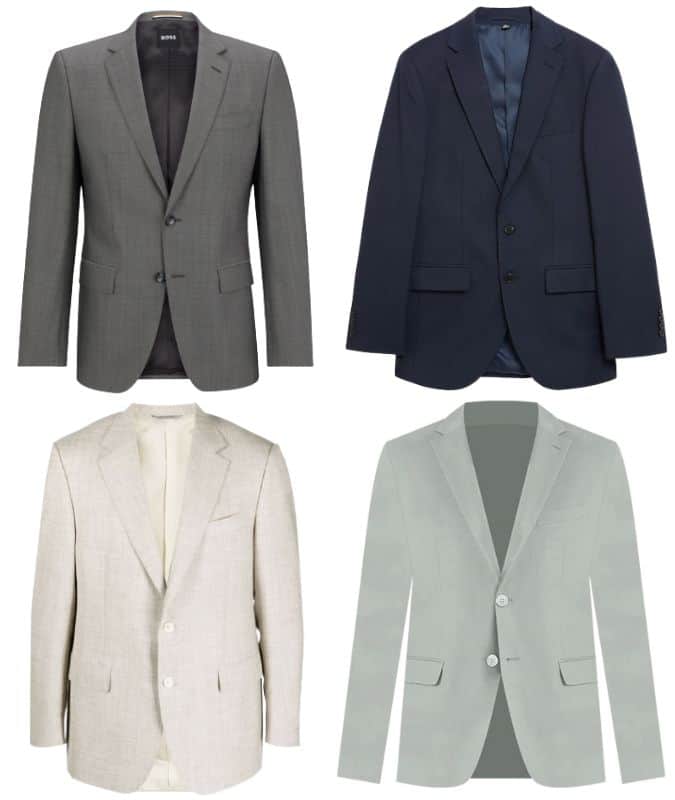 Two-piece suits for a wedding
