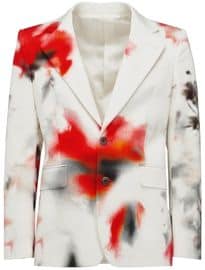 Alexander McQueen Obscured Flower Single-breasted Jacket