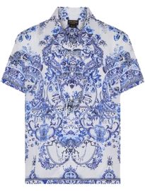 Hotel Franks by Camilla Short Sleeve Camp Collared Shirt Glaze And Graze