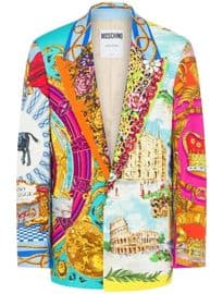 Moschino SCARF PRINT BULL JACKET