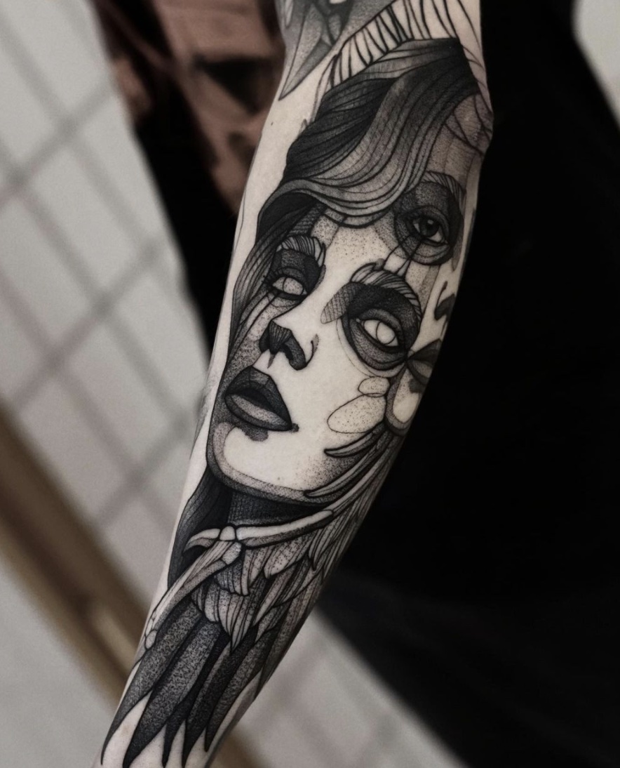 Angel Faces Tattoo