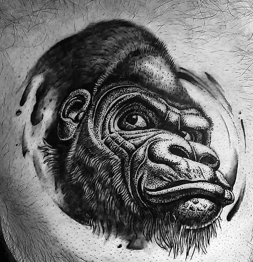 Animal Chest Tattoo