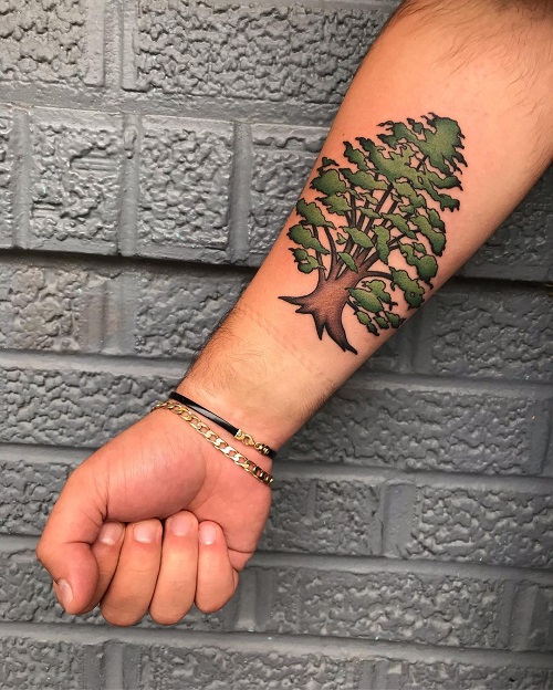 Cedar Tree Tattoo