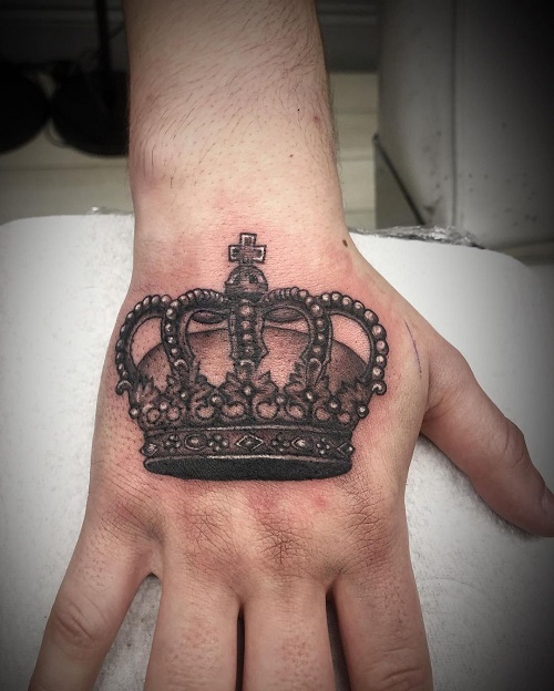 Crown Hand Tattoo