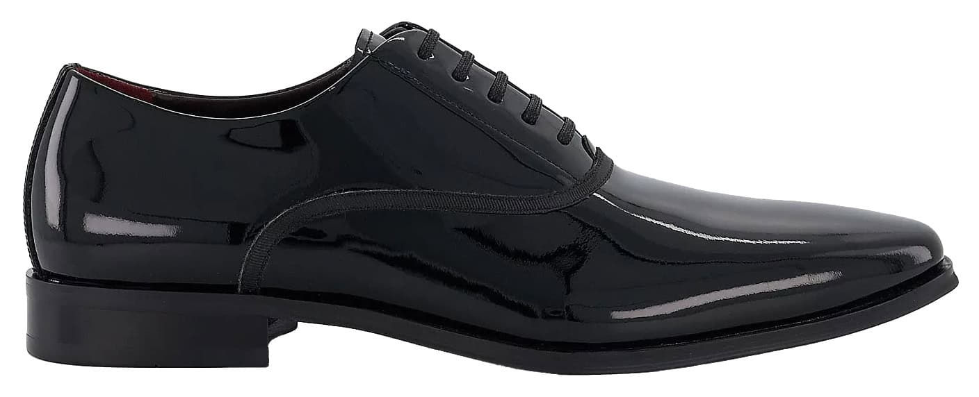 Dune Swallow Patent Leather Oxford Shoes