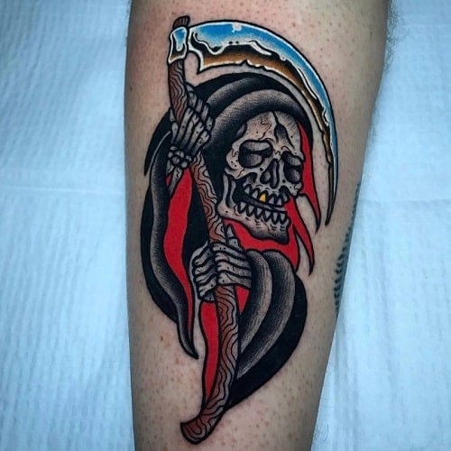 Grim Reaper Tattoo Stencil