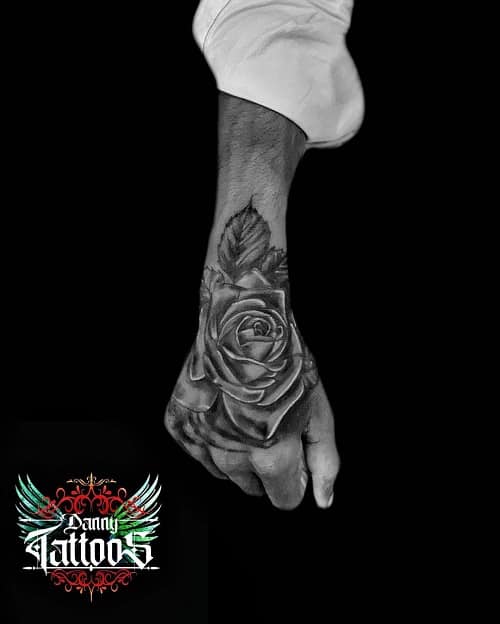 Rose Tattoo on Hand