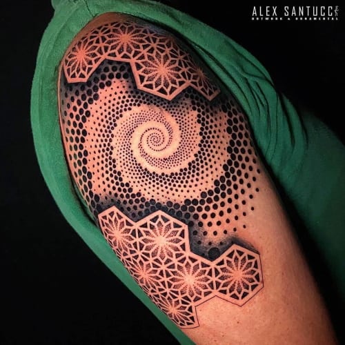 Sacred geometric tattoo