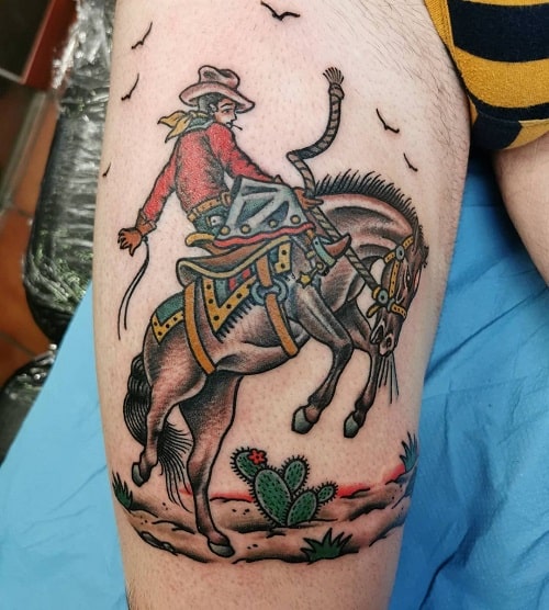 Traditional Cowboy Tattoo